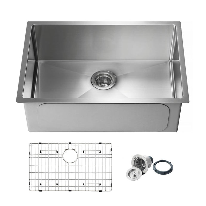 KIBI 30″ Handcrafted Undermount Single Bowl Stainless Steel Kitchen Sink