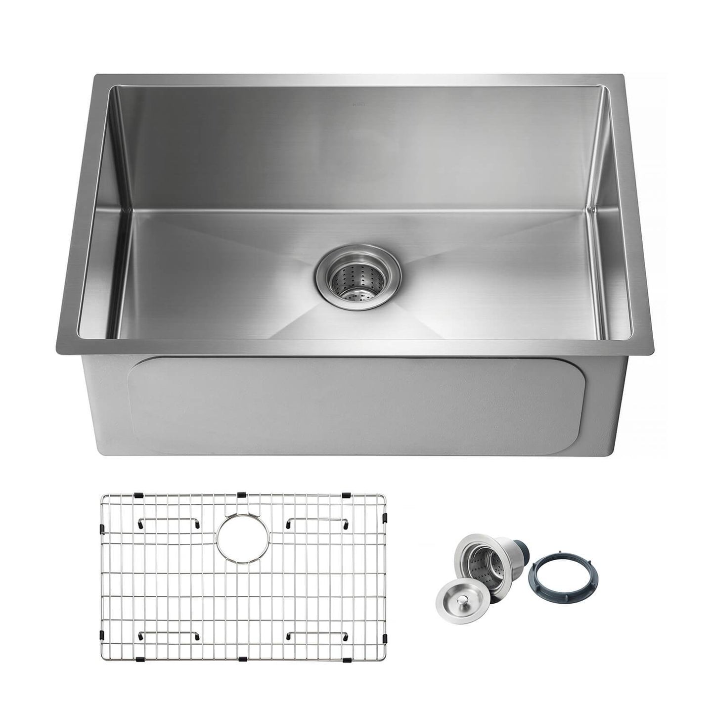 KIBI 28″ Handcrafted Undermount Single Bowl 16 gauge Stainless Steel Kitchen Sink