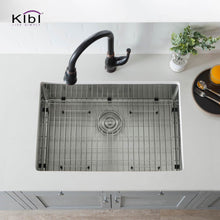 Load image into Gallery viewer, KIBI 30″ Handcrafted Undermount Single Bowl Stainless Steel Kitchen Sink