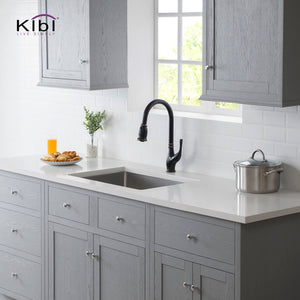 KIBI 28″ Handcrafted Undermount Single Bowl 16 gauge Stainless Steel Kitchen Sink