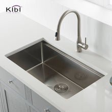 Load image into Gallery viewer, KIBI 33″ Undermount Single Bowl Stainless Steel Workstation Sink