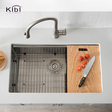 Load image into Gallery viewer, KIBI 33″ Undermount Single Bowl Stainless Steel Workstation Sink