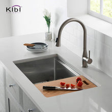 Load image into Gallery viewer, KIBI 33″ Undermount Single Bowl Stainless Steel Workstation Sink