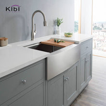 Load image into Gallery viewer, KIBI 30″ Farmhouse Apron Single Bowl Stainless Steel Workstation Kitchen Sink