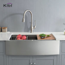 Load image into Gallery viewer, KIBI 33″ Farmhouse Single Bowl Stainless Steel Workstation Kitchen Sink