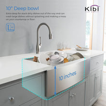 Load image into Gallery viewer, KIBI 33″ Farmhouse Single Bowl Stainless Steel Workstation Kitchen Sink