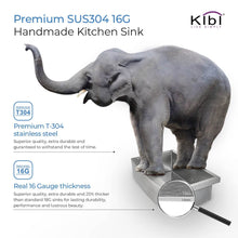 Load image into Gallery viewer, KIBI 33″ Handcrafted Farmhouse Apron Single Bowl Stainless Steel Kitchen Sink