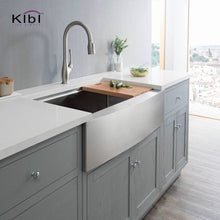 Load image into Gallery viewer, KIBI 36″ Farmhouse Apron Single Bowl Stainless Steel Workstation Kitchen Sink