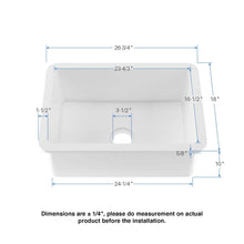 Load image into Gallery viewer, KIBI19″ Round Fireclay Undermounted Kitchen Sink Crater Series