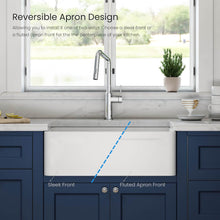 Load image into Gallery viewer, KIBI 30″ Fireclay Farmhouse Kitchen Sink Arch Series with Accessories