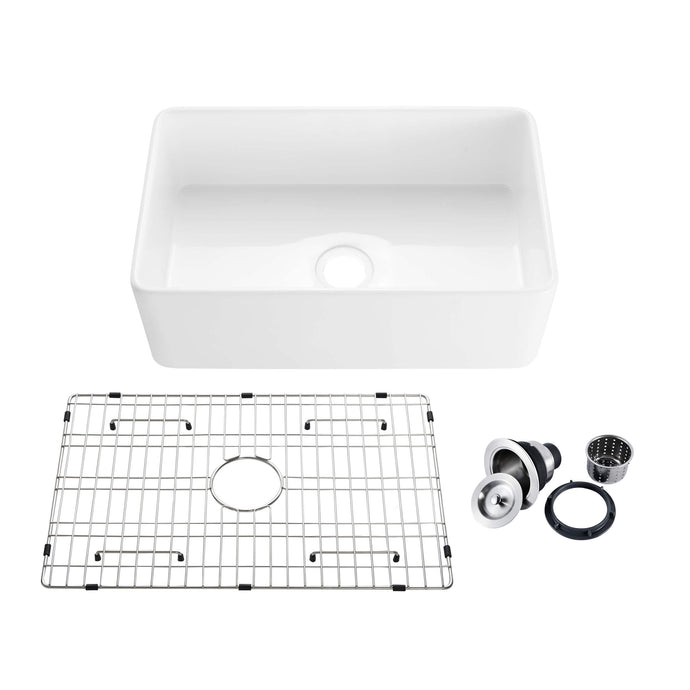 KIBI30″ Fireclay Farmhouse Kitchen Sink Landis Series