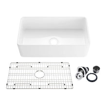 Load image into Gallery viewer, KIBI 33″ Fireclay Farmhouse Kitchen Sink Pure Series