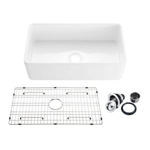 KIBI 33″ Fireclay Farmhouse Kitchen Sink Pure Series