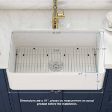 Load image into Gallery viewer, KIBI 33″ Fireclay Farmhouse Kitchen Sink Pure Series