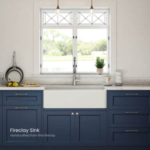 KIBI 36″ Fireclay Farmhouse Single Bowl Kitchen Sink Pillar Series