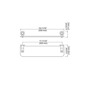 Abaco Bathroom Glass Shelf