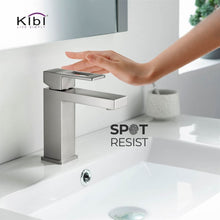 Load image into Gallery viewer, KIBI Cubic Brass Single Handle Bathroom Vanity Sink Faucet, Lavatory Sink Faucet