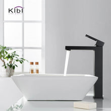 Load image into Gallery viewer, KIBI Cubic Brass Single Handle Bathroom Vessel Sink Faucet