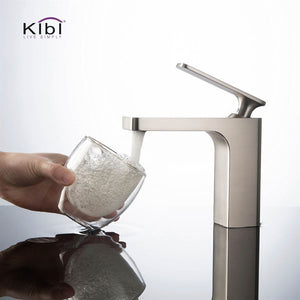 KIBI Infinity Brass Single Handle Bathroom Vanity Sink Faucet