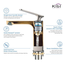 Load image into Gallery viewer, KIBI Infinity Brass Single Handle Bathroom Vanity Sink Faucet