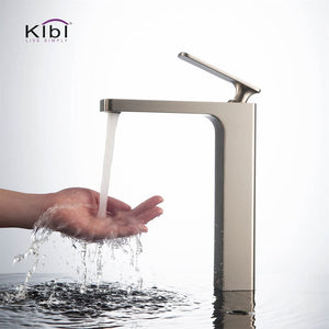 KIBI Infinity Brass Single Handle Bathroom Vessel Sink Faucet