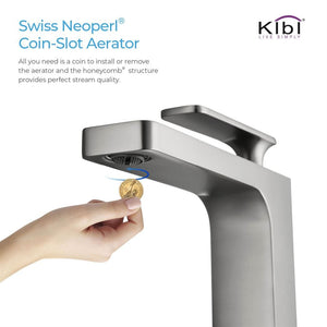 KIBI Infinity Brass Single Handle Bathroom Vessel Sink Faucet