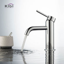 Load image into Gallery viewer, KIBI Circular Brass Single Lever Handle Bathroom Vanity Sink Faucet