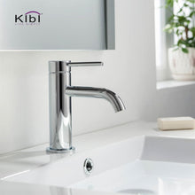 Load image into Gallery viewer, KIBI Circular Brass Single Lever Handle Bathroom Vanity Sink Faucet