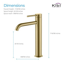 Load image into Gallery viewer, KIBI Circular Brass Single Handle Bathroom Vessel Sink Faucet