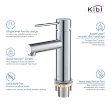 Load image into Gallery viewer, KIBI Circular X Brass Single Handle Bathroom Vanity Sink Faucet