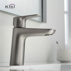 KIBI Harmony Brass Single Handle Bathroom Vanity Sink Faucet