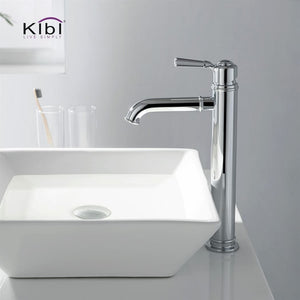 KIBI Victorian Brass Single Handle Bathroom Vessel Sink Faucet