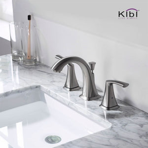 KIBI Stonehenge 8″ Widespread Bathroom Sink Faucet with Pop-up