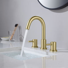 Load image into Gallery viewer, KIBI Circular 8″ Widespread Bathroom Sink Faucet with Pop-up
