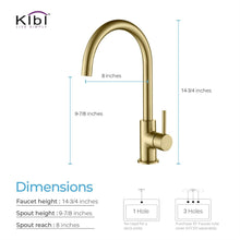 Load image into Gallery viewer, KIBI Lowa Single Lever Handle High Arc Kitchen Bar Sink Faucet