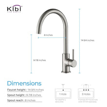 Load image into Gallery viewer, KIBI Lowa Single Lever Handle High Arc Kitchen Bar Sink Faucet