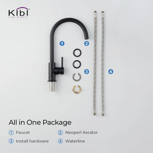 KIBI Lowa Single Lever Handle High Arc Kitchen Bar Sink Faucet