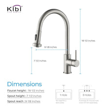 Load image into Gallery viewer, KIBI Casa Single Handle High Arc Pull Down Kitchen Faucet