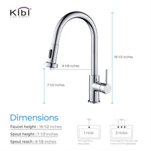 Load image into Gallery viewer, KIBI Casa Single Handle High Arc Pull Down Kitchen Faucet