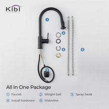 Load image into Gallery viewer, KIBI Casa Single Handle High Arc Pull Down Kitchen Faucet