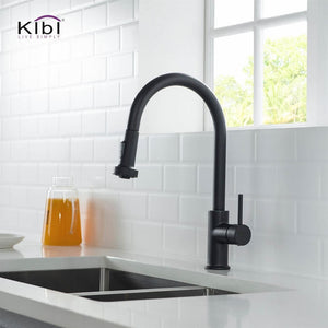 KIBI Casa Single Handle High Arc Pull Down Kitchen Faucet