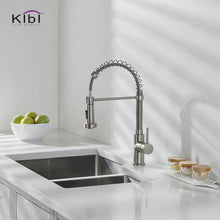 Load image into Gallery viewer, KIBI Aurora Single Handle High Arc Pull Down Kitchen Faucet