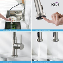 Load image into Gallery viewer, KIBI Aurora Single Handle High Arc Pull Down Kitchen Faucet