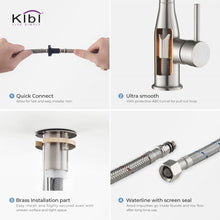 Load image into Gallery viewer, KIBI Napa Single Handle High Arc Pull Down Kitchen Faucet