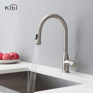 KIBI Napa Single Handle High Arc Pull Down Kitchen Faucet