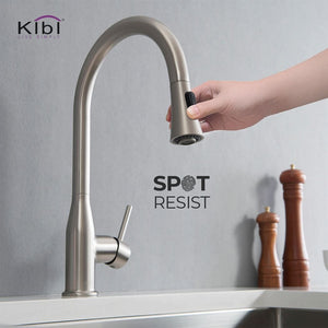 KIBI Napa Single Handle High Arc Pull Down Kitchen Faucet