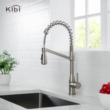 Load image into Gallery viewer, KIBI Largo Single Handle High Arc Pull Down Kitchen Faucet