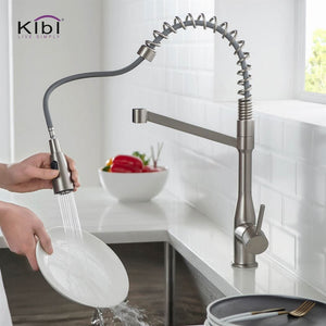 KIBI Largo Single Handle High Arc Pull Down Kitchen Faucet