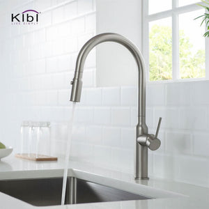 KIBI Hilo Single Lever Handle High Arc Pull Down Kitchen Faucet