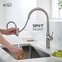 Load image into Gallery viewer, KIBI Hilo Single Lever Handle High Arc Pull Down Kitchen Faucet